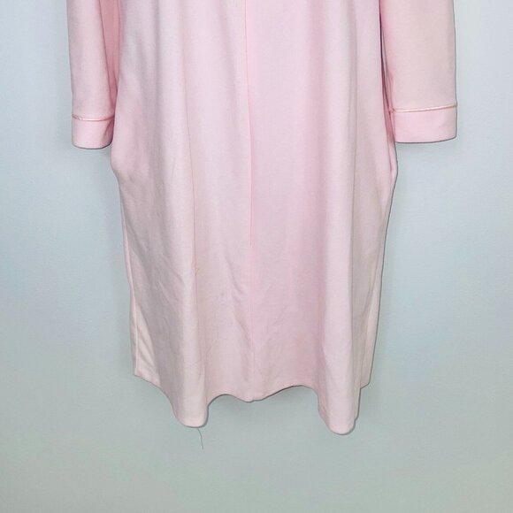 Vintage Sears Ultra Plush Womens Small Robe Pink Floral Long Sleeve Housecoat - Picture 5 of 9
